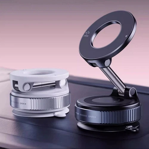 Car Phone Holder For iPhone 16/15 Magsafe Suction&Magnetic 360°Adjustable Mount