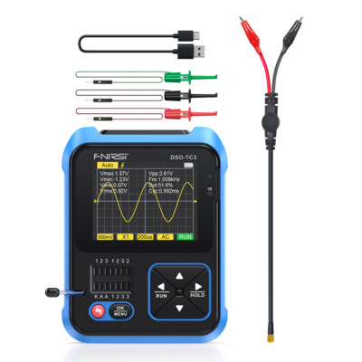 3 in1 Handheld Oscilloscope Transistor Tester Signal Generator Meter 500Khz D6C8