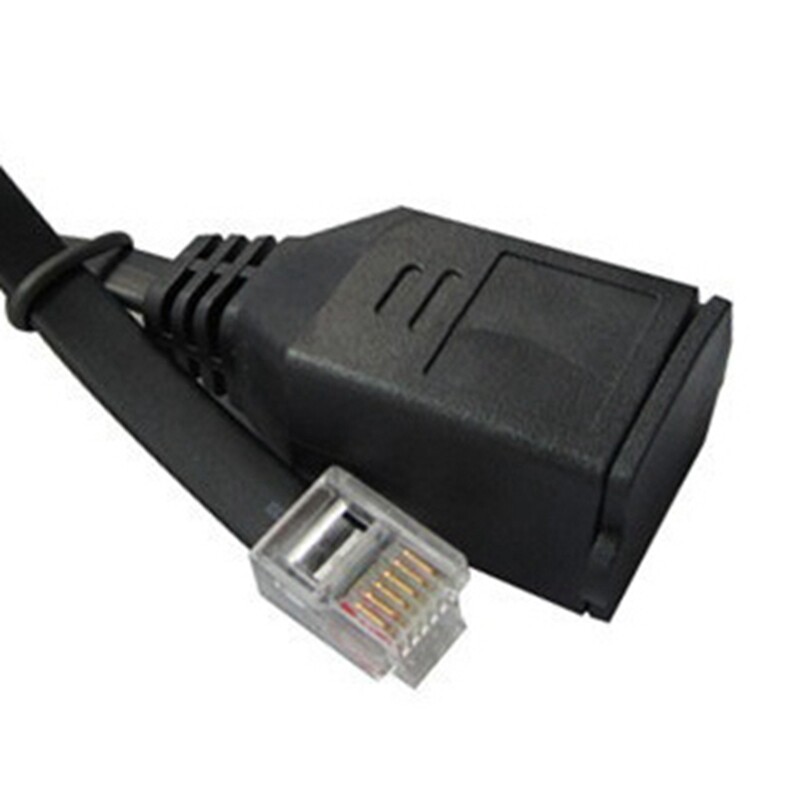 RJ11 6P6C Telephone Extension Cable 6P6C Male to Female Cable with Dust