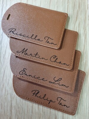 Nasher Miles Black Leather Luggage Tag Luggage Accessories