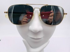 Vintage Gold Metal Oval Pilot Sunglasses Frames Japan