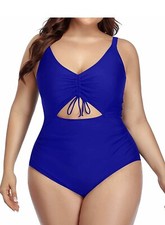 Daci Women Plus Size 14W Cutout One Piece Swimsuits High Waisted Tommy Control
