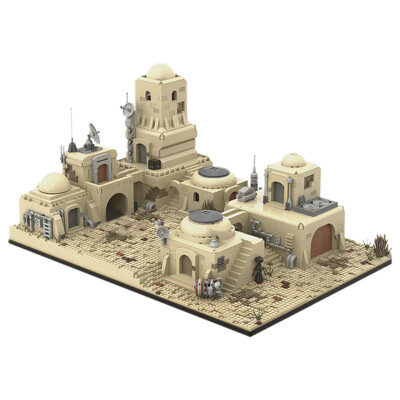 MOC: Spaceport Town in a Desert Plain from Movie Building Toys 4298 Pieces