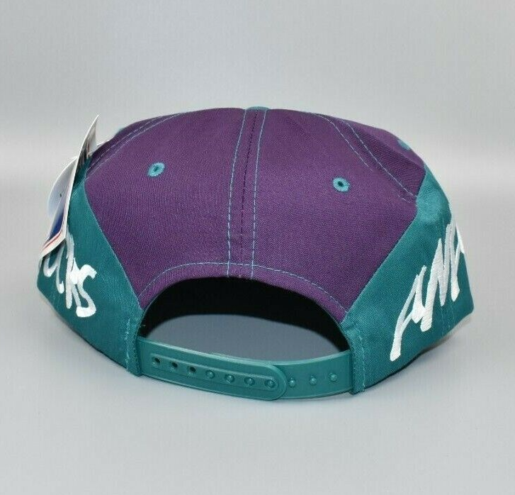 Anaheim Mighty Ducks Vintage Logo 7 Spell Out Snapback Cap Hat