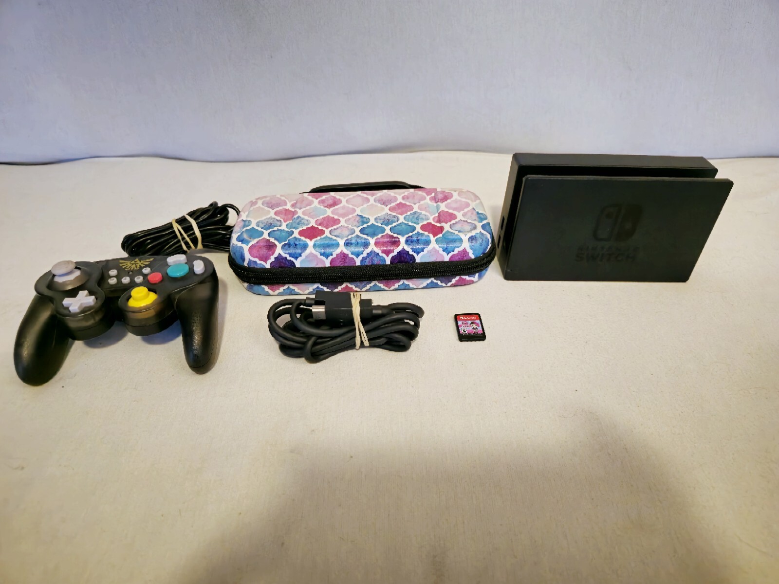 Nintendo Switch Dock Station - (HAC-007) + Game + Case + Zelda Controller + HDMI