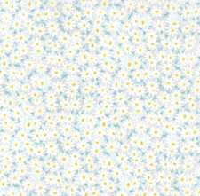 Feline Drive Fabric PACKED DAISIES Gray Floral Fat Quarter 18" x 22"  FQ