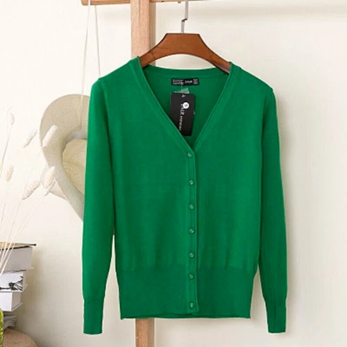 Womens Cardigan Long Sleeve Ladies Knitted Top Outwear Cardigans Plus Size 8-24 - Picture 39 of 39