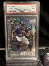 2023 Panini Prizm Zay Flowers Flashback Rookie No Huddle #PFR10 PSA 9  Ravens