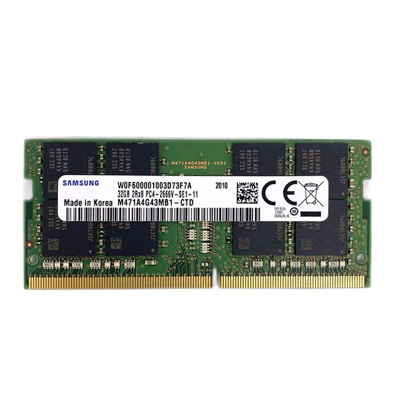 Samsung 32GB (2X 16GB) DDR4 2666MHz PC4-21300 SODIMM Memory Ram M471A4G43MB1-CTD - Image 3 of 4