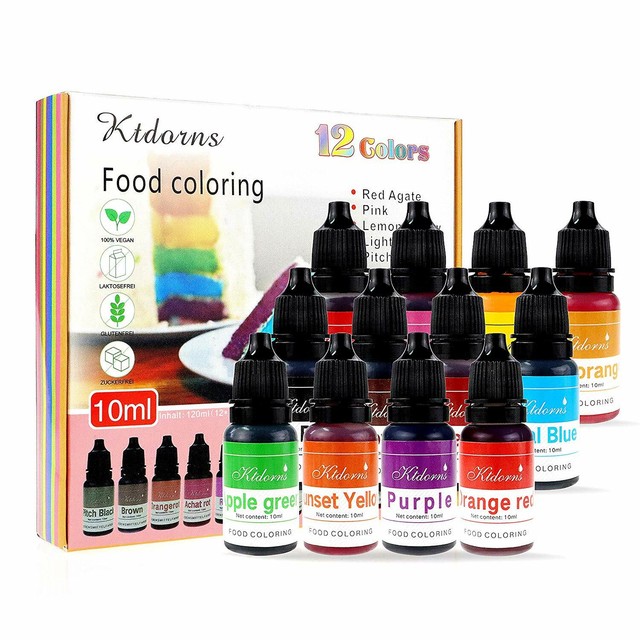 Food Coloring 12 Color Cake Food Coloring Liquid Variety Kit For
