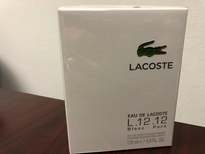 EAU DE LACOSTE L.12.12 BLANC PURE by LACOSTE 5.9 oz / 175 ML EDT Spray Sealed 