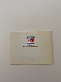 WIN, LOSE OR DRAW (Nintendo NES) Original Instruction Manual