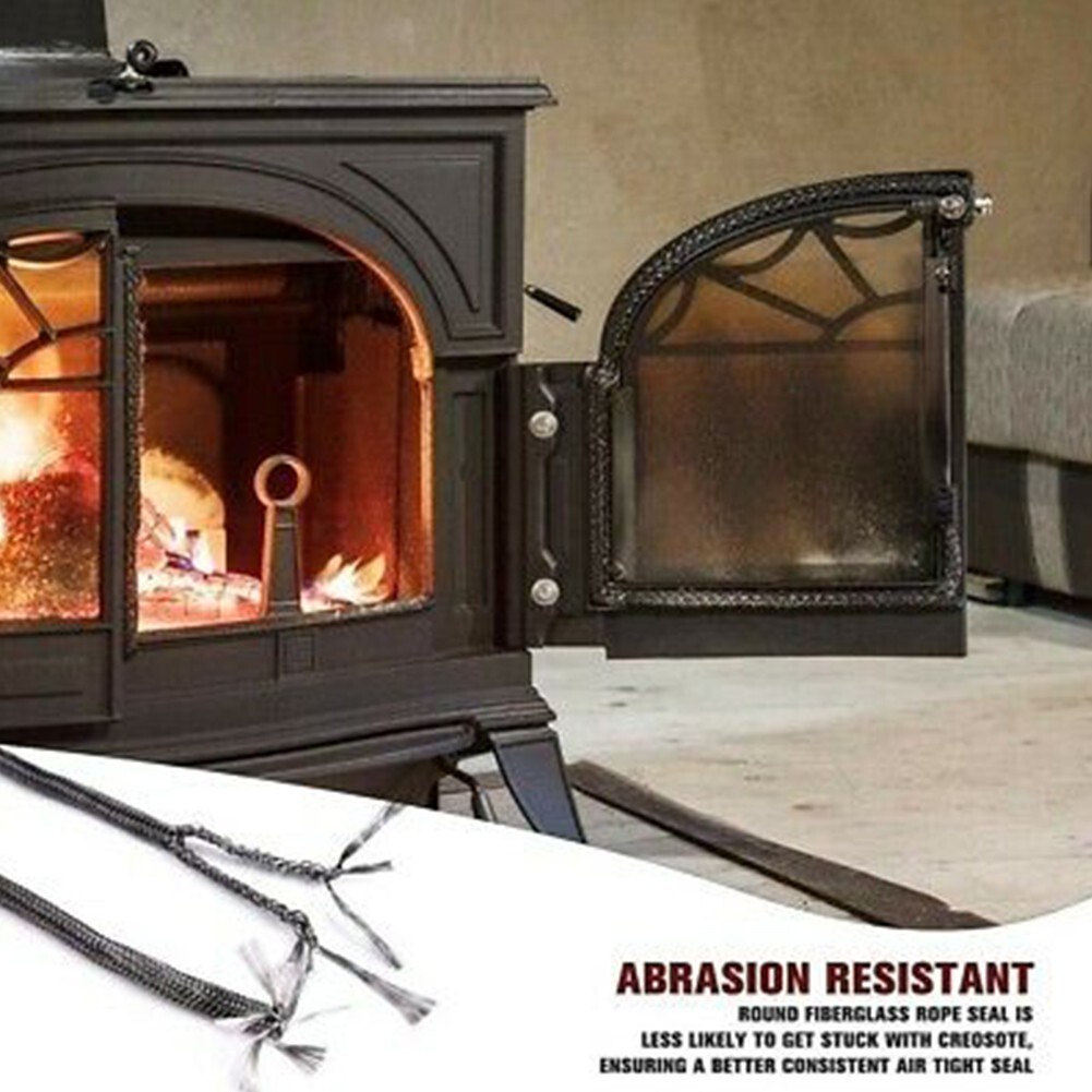 Fire Seal Stove Rope Pellet Stoves Replacement Wood Burning Stove Black  Burner | eBay