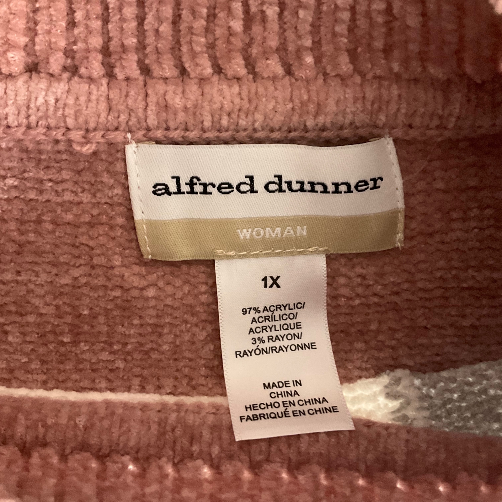 Alfred Dunner NWT Multi Colored Patchwork Soft Sw… - image 2