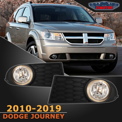 Fog Lights For 2010-2020 Dodge Journey Clear Lens Driving Front Bumper Lamps