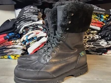 Lauren Ralph Lauren 111571 Men's Black Leather Mid-Calf Winter Boots Size US 9B