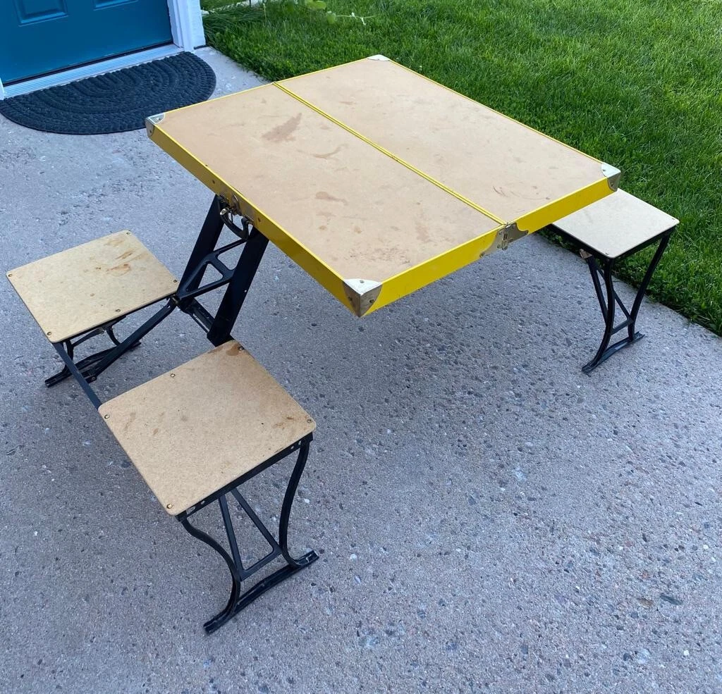 Folding picnic table and chairs ebay deals