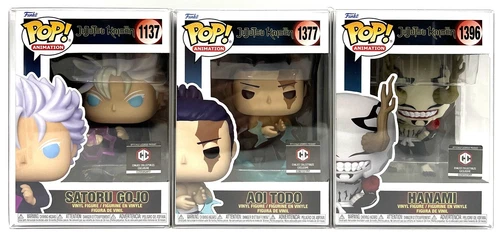 Funko Pop! Jujutsu Kaisen Chalice Gojo #1137 Todo #1377 Hanami #1396 Set of 3