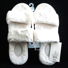 Stars Above Royal Slide 2 Strap Off White Slippers Hard Rubber Soles Women  s 10