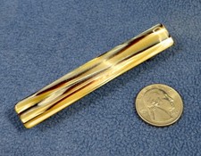 Vintage Hair Barrette Clip 3.5" Bone Tortoise Shell France
