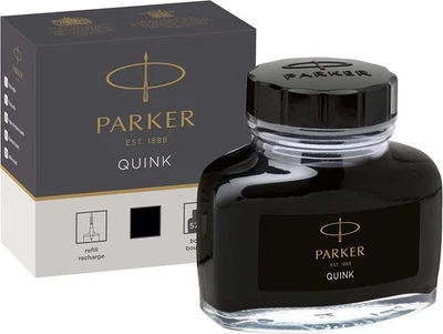 Parker Quink 57ml Black Fountain Pen Ink Bottle – Fast UK Delivery