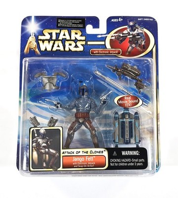 Star Wars Attack Of The Clones Jango Fett Snap On Armor Actionfigur Set - Neu