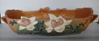 Roseville pottery Brown Magnolia console planter bowl 452-14