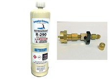 R–290, R290, "LARGE" 14.1 oz. Cylinder, Modern Industrial Refrigerant CGA600-V