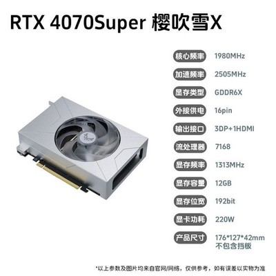 NEW Zephyr RTX 4070super GPU Graphics Design ITX Game Graphics Card