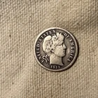 1913-S Barber Dime Fine F Coin #QA1054