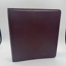 Day-Timer Vtg Glove Tanned Leather 3-Ring Binder Note Book Organizer Portfolio