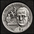 *sale*Salk Polio Vaccine 1954* .925 SILVER 1 troy oz. w/cushion case Longines