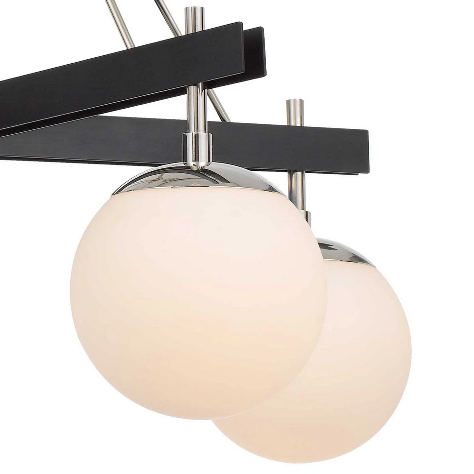 Allie 5-светлая переходная люстра черная с полированным никелем - Изображение 4 из 4