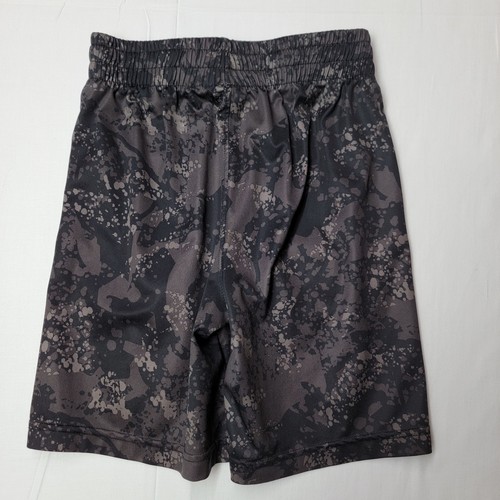 Puma Shorts Youth Size Small 7/8 Black Spotted Camo Drawstring Pockets - Picture 2 of 7