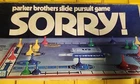 1972 VINTAGE PARKER BROTHERS SORRY GAME BOARD & CARDS & GAME PIECES COMPLETE