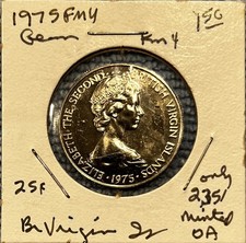 British Virgin Islands - 25 Cents 1975 Proof