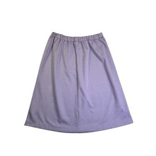 Lady Devon Vintage Lilac Purple Elastic Waist A-Line Skirt Textured Pastel XL