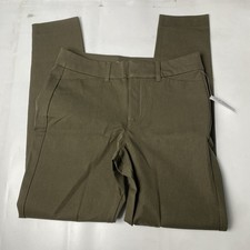 Old Navy Women's High Rise Pixie Skinny Pant Olive Green Pockets Size 4 Petite