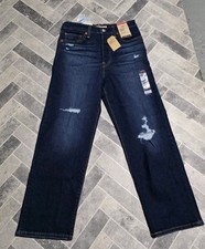 NWT Levi  s Premium Ribcage Straight Ankle Jeans 28x27 Factory Distress High Rise
