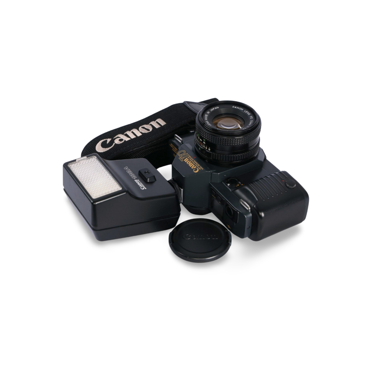 Canon T70 35mm Film Motorized SLR c/w New FD 50mm f/1.8 Standard