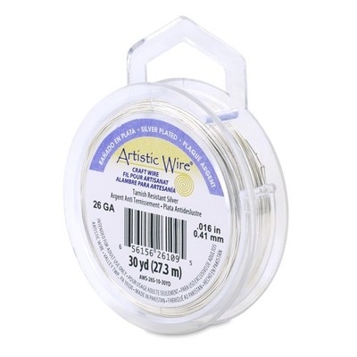 26 Gauge Silver Plated Copper Craft Wire Tarnish Resistant Jewelry 30 Yard