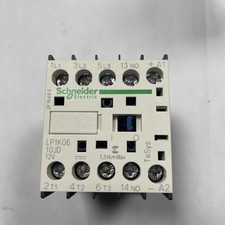 Schneider LP1K Contactor, 12V dc Coil, 3-Pole, 6 A, 2.2 kW 12V dc, 3 NO, 600V ac