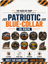 Blue Collar Hard Hat Stickers 10 Pack Waterpr...
