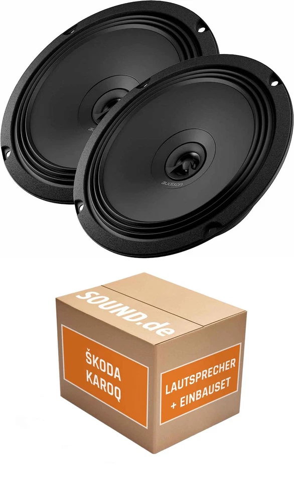 JUST SOUND BEST CHOICE FOR CARAUDIO Altavoz Front Audison APX 6.5 para Skoda Karoq | 2x woofers con int