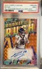 2024 Topps Chrome Rookie Rush Auto Bo Nix Orange Geometric /25 RC PSA 9