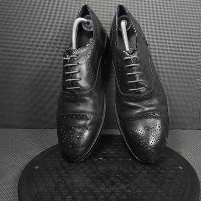 Aston Grey Shoes Mens Size 11.5 Black Leather Cap Toe Oxford  display picture 1