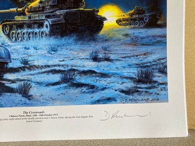 No 2 Ltd ed Yom Kippur War military art print Major Brom's M60A1