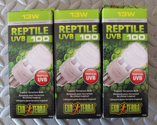 Exo Terra Repti-Glo 5.0 Compact Fluorescent Tropical Terrarium Bulbs 13 W 3 Pack