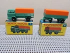 1960's Vintage Lesney Matchbox Cars:   Mercedes Truck & Trailer, # 1 and 2   MIB