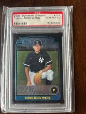 2003 Bowman Chrome Chien-Ming Wang New York Yankees #202 PSA 10 RC